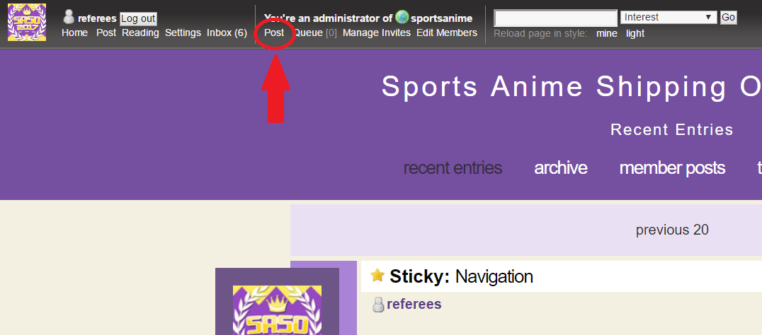 The link to post directly to a community